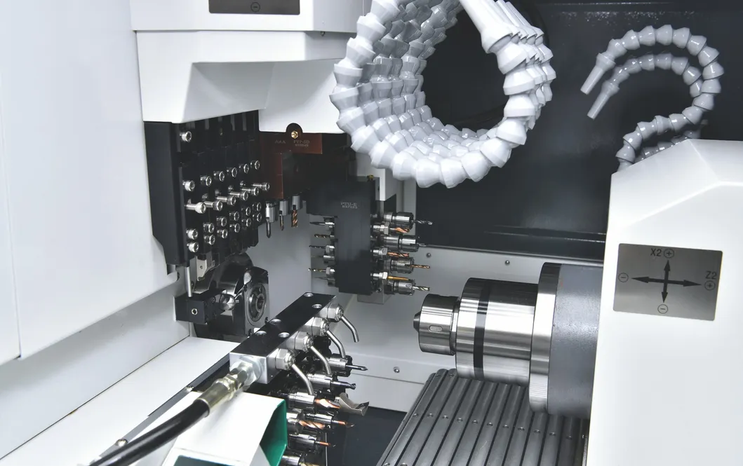 Precision Dual Spindle Swiss Type CNC Lathe for High-Quality Machining