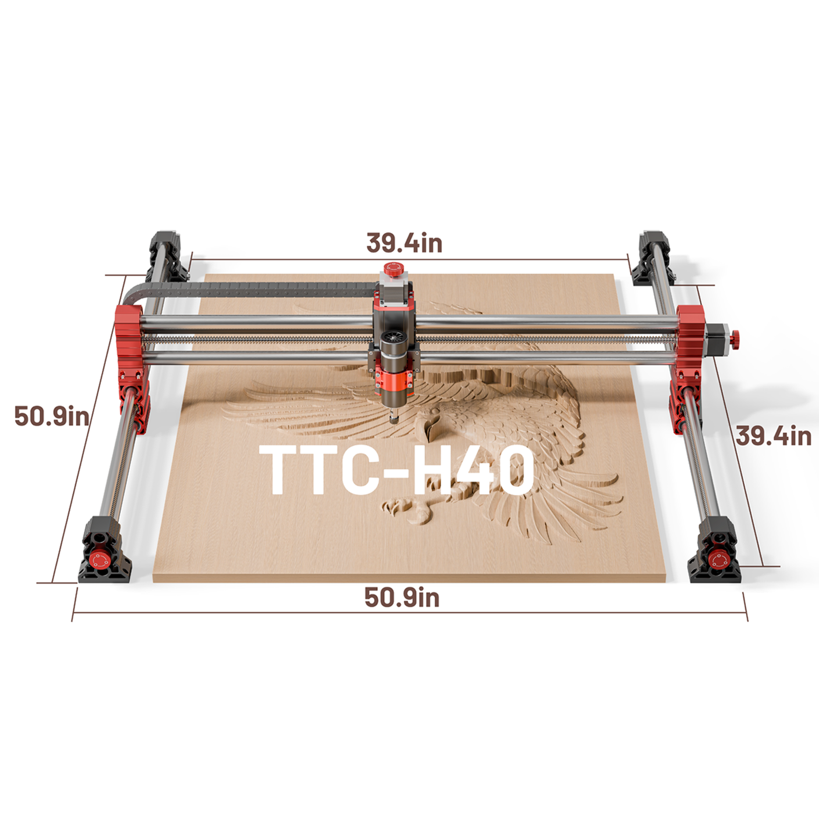 ActionLasers TTC-H40 Desktop 4 Axis CNC Router High Precision Wood Engraving Milling Machine Shenzhen Brand Supplier Bearing