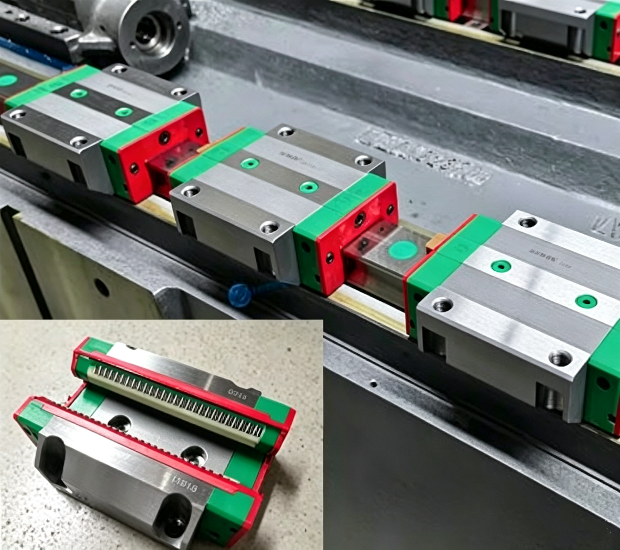 Precision linear guide rails.