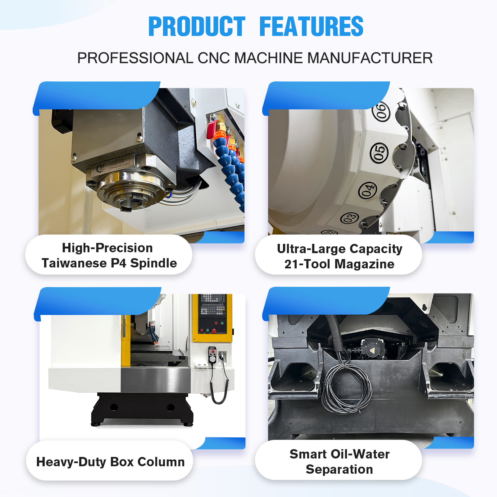 SZGH-T6 BT30 3 Axis VMC Vertical Machining Center CNC Machining Center 10000rpm CNC Milling Machinefor Electronics