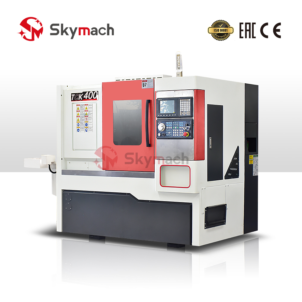TCK400 Slant Bed CNC Lathe with Gang Type Tool Holder Small Cnc Turning Machine with Fanuc siemens mitsubishi