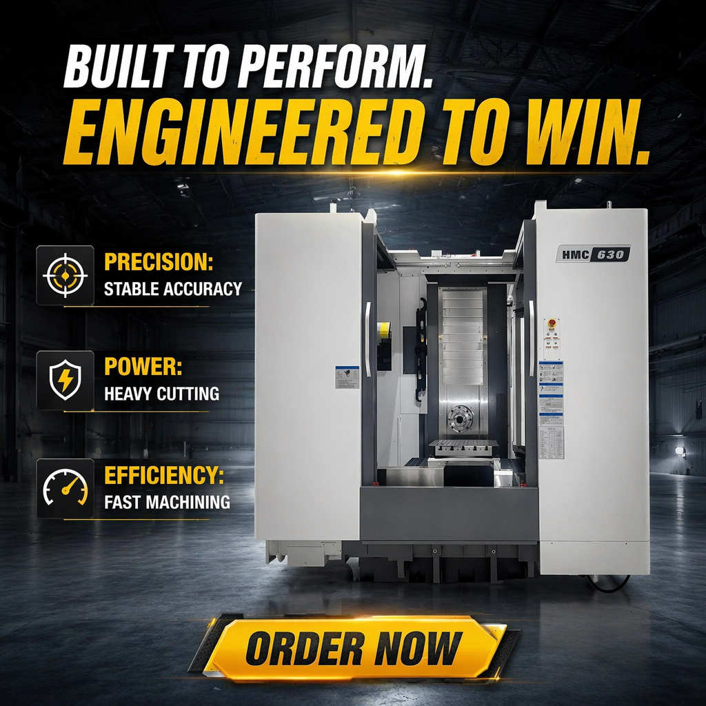 HMC630 CNC Horizontal Machining Center 6000RPM High Speed Spindle Heavy Duty Rigid Structure Efficient Mass Multi Surface