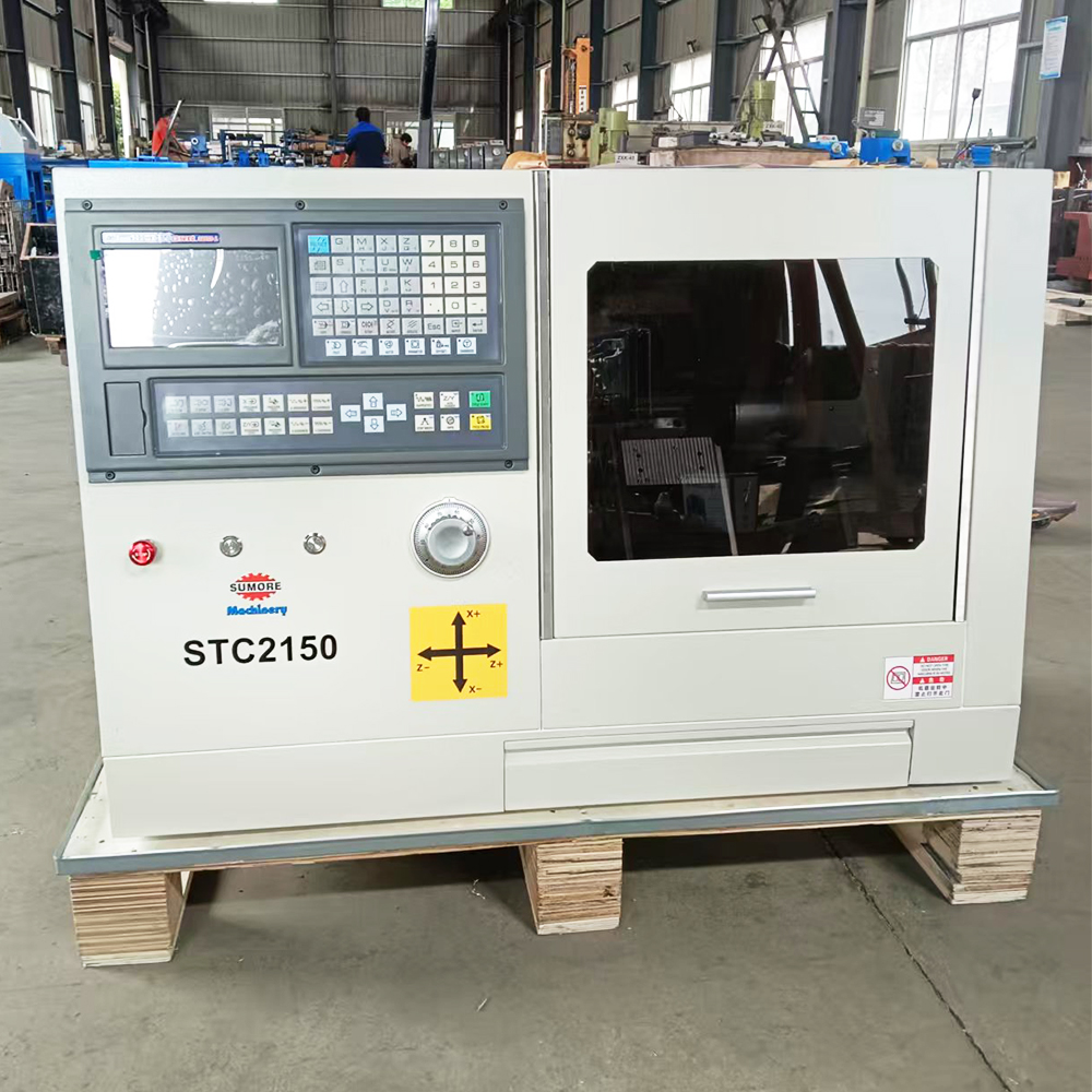 Sumore Benchtop Horizontal CNC Lathe Machine Digital Single Spindle Light Duty Small Slant Bed STC2150