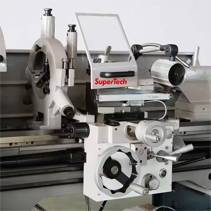 SuperTech CD6241/1000 Digital Multifunctional Horizontal Manual Lathe Used Condition Medium Duty Metal Processing Benchtop Model