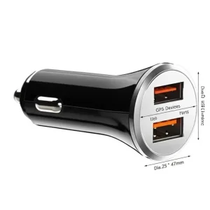 Wholesale Dual USB Car Charger 2.4A 3.0A for 12V-24V Input Manufacturers, Factories
