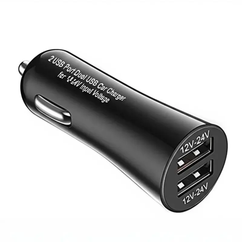 China Dual USB Car Charger 2.4A 3.0A for 12V-24V Vehicles Factory, Factories