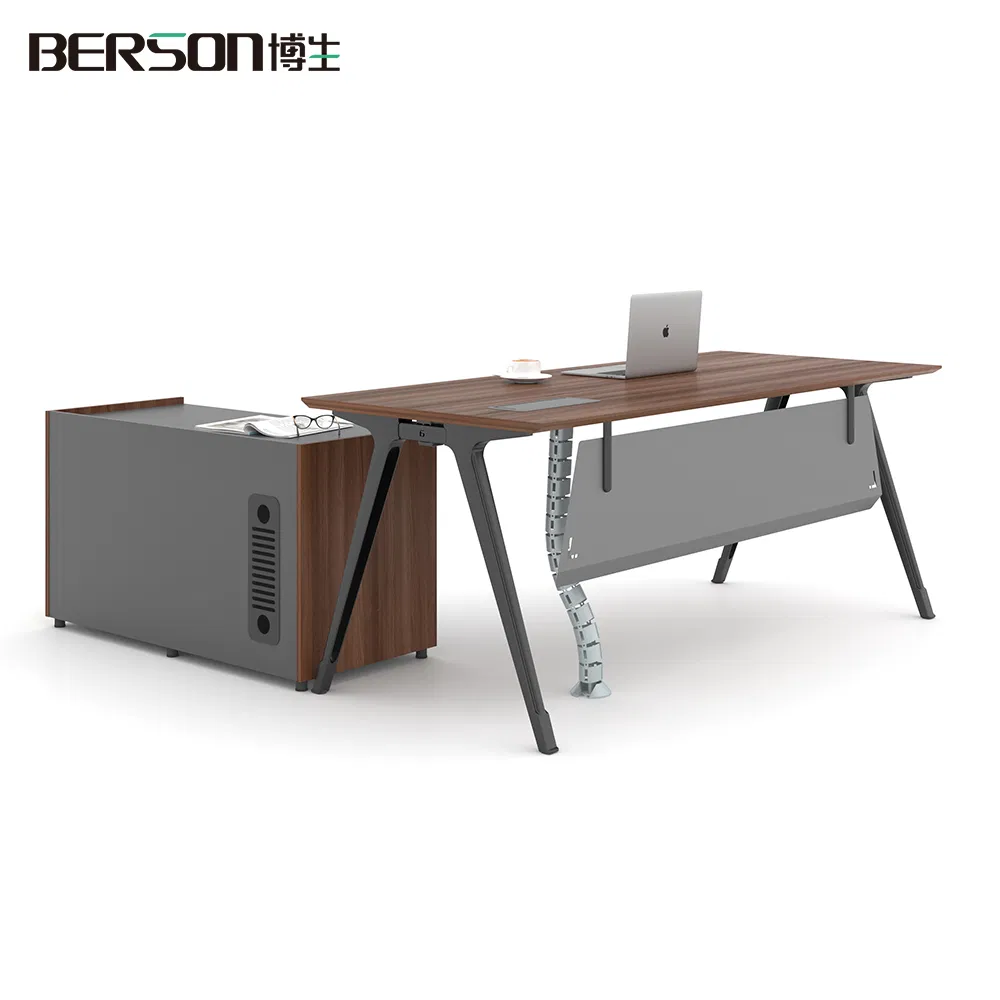 Modern Executive L Shape Wooden Furniture Computer Office Desk with Drawers