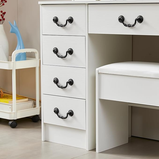 White Color Elegent Dressing Table with LED Light