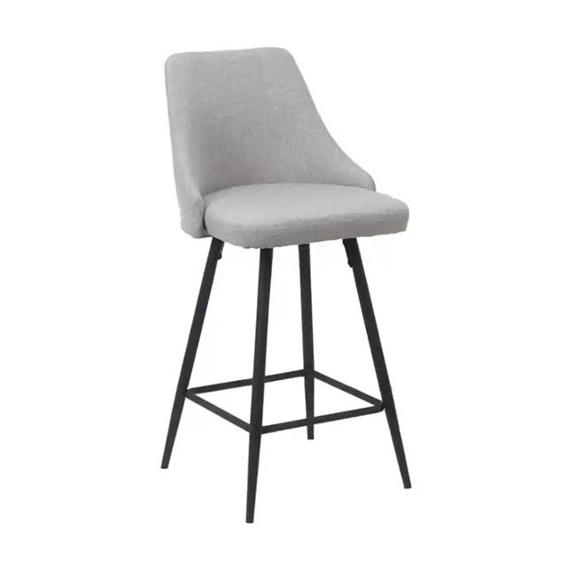 China Manufacturer High Counter Fixed Height Stool Armless Upholstered Kitchen Bar Stool ZG25-015