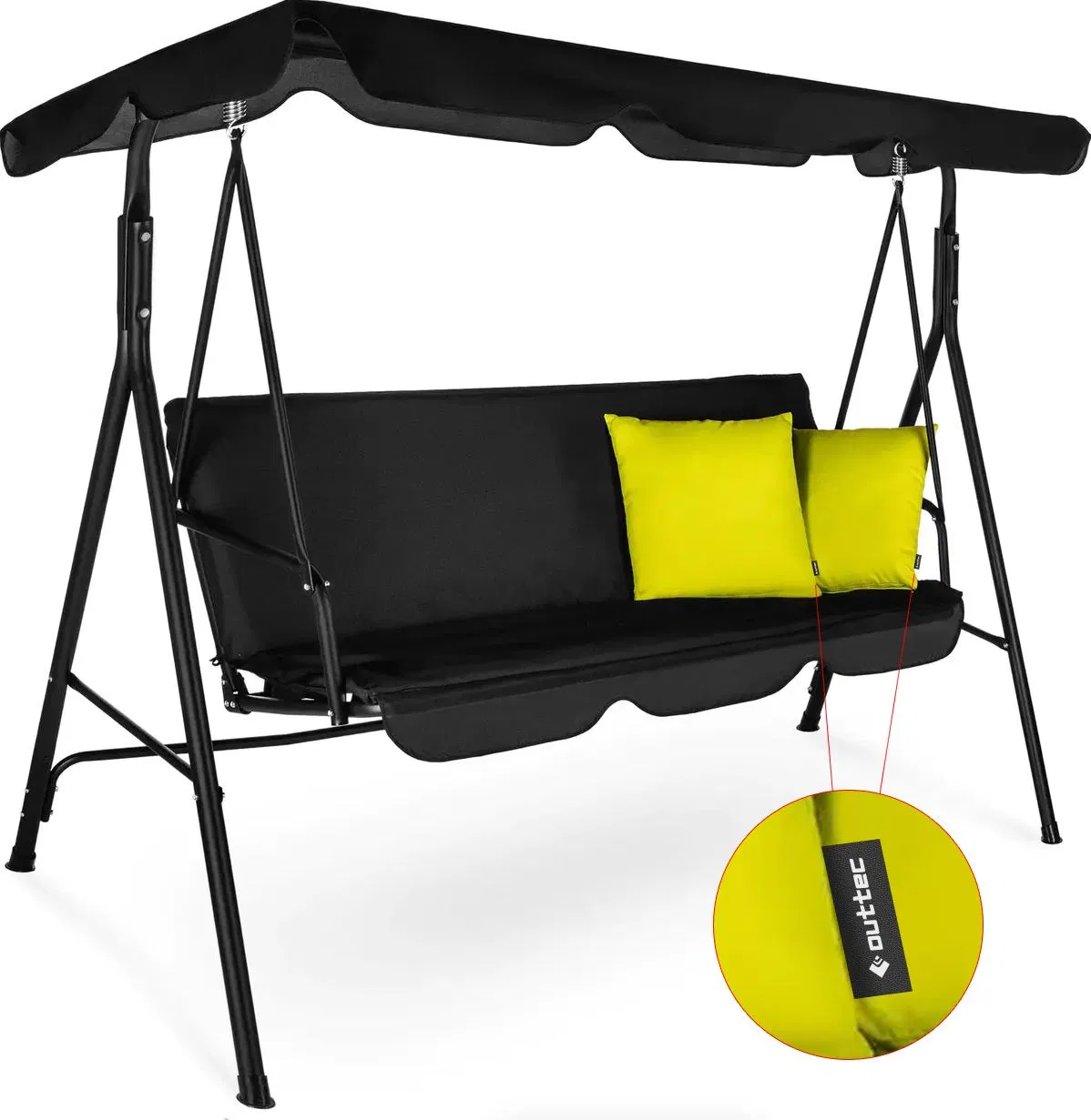 Outdoor Modern Outdoor Furniture of Garden Patio 3 Seater Leisure Swing Chair with Canopy