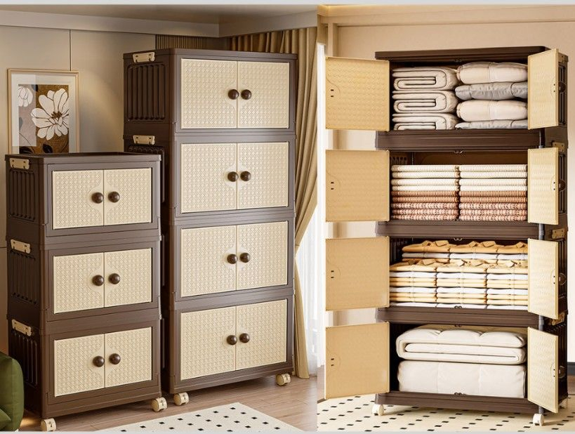 Removable Stackable Plastic Storage BPA-Free Drawers Box Closet Wardrobe in Living