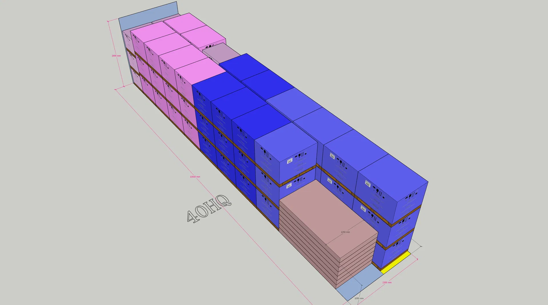 Design capacity in container