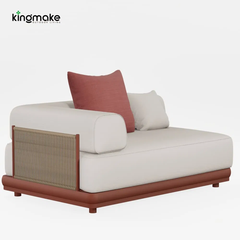 Modern L-Shape Outdoor Sofa Wicker Woven Garden Furniture for Resort Patio