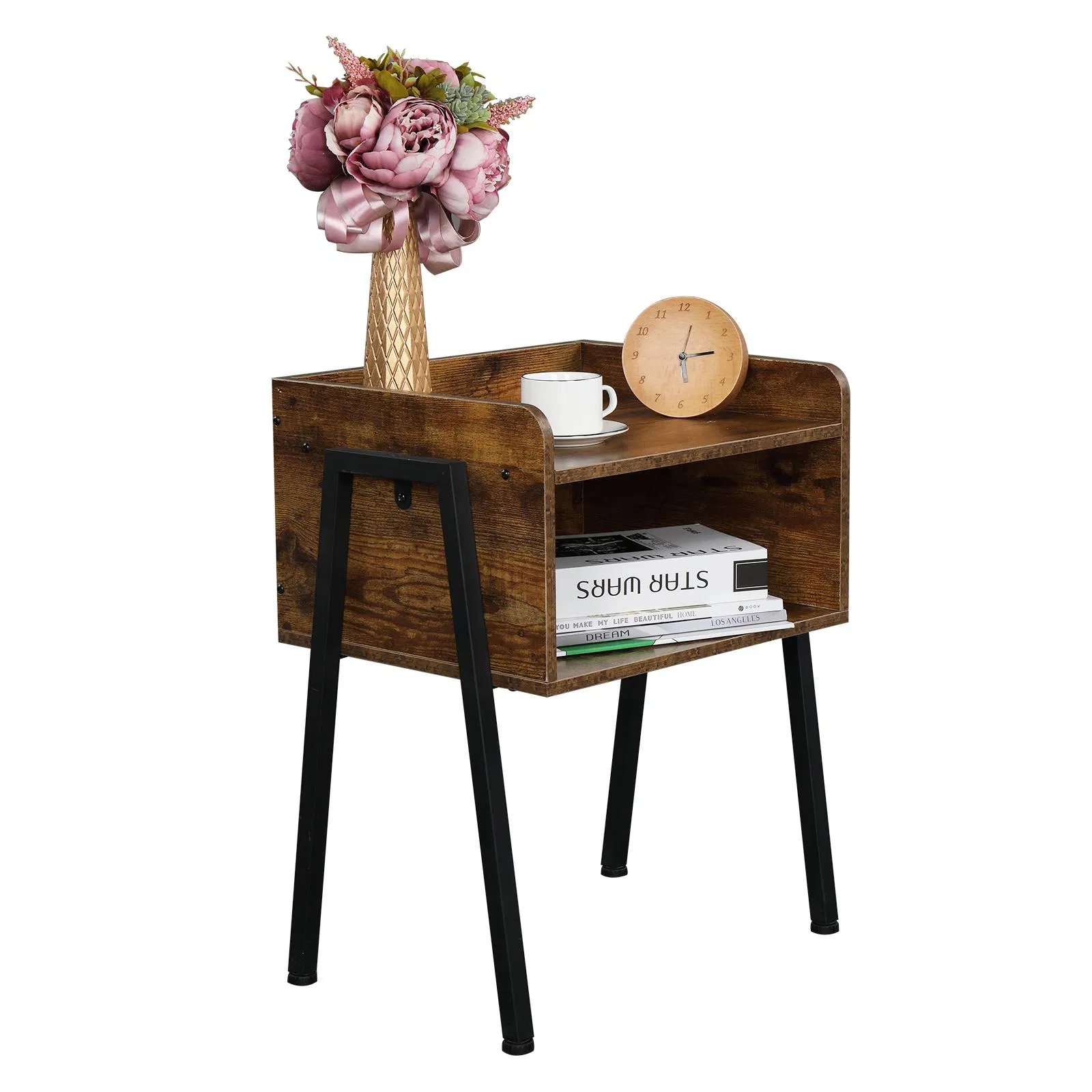 Mini Wood Little Bed Table Nightstand for Bedroom