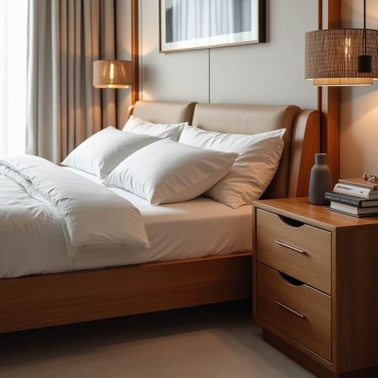 Daily Commercial Use of Durable Hotel Room Nightstand