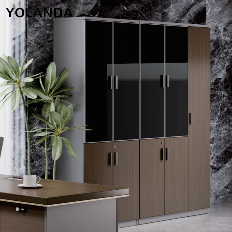 Yolanda Modern Executive Corner Desk President Office Wood Computer Table Convertible Design Featuring Melamine Panel Style