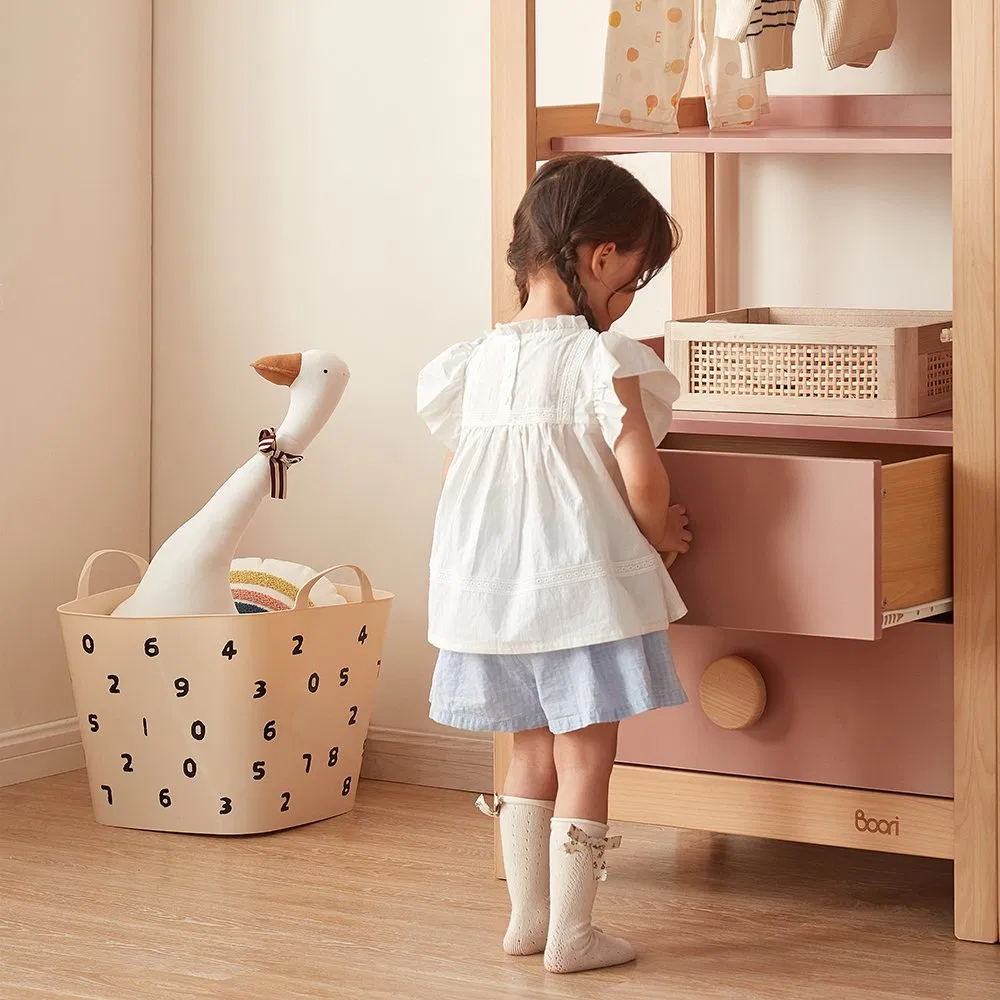 Boori Nordic Wooden Book Shelf Living Room Kids Multi-Functional Bookcase