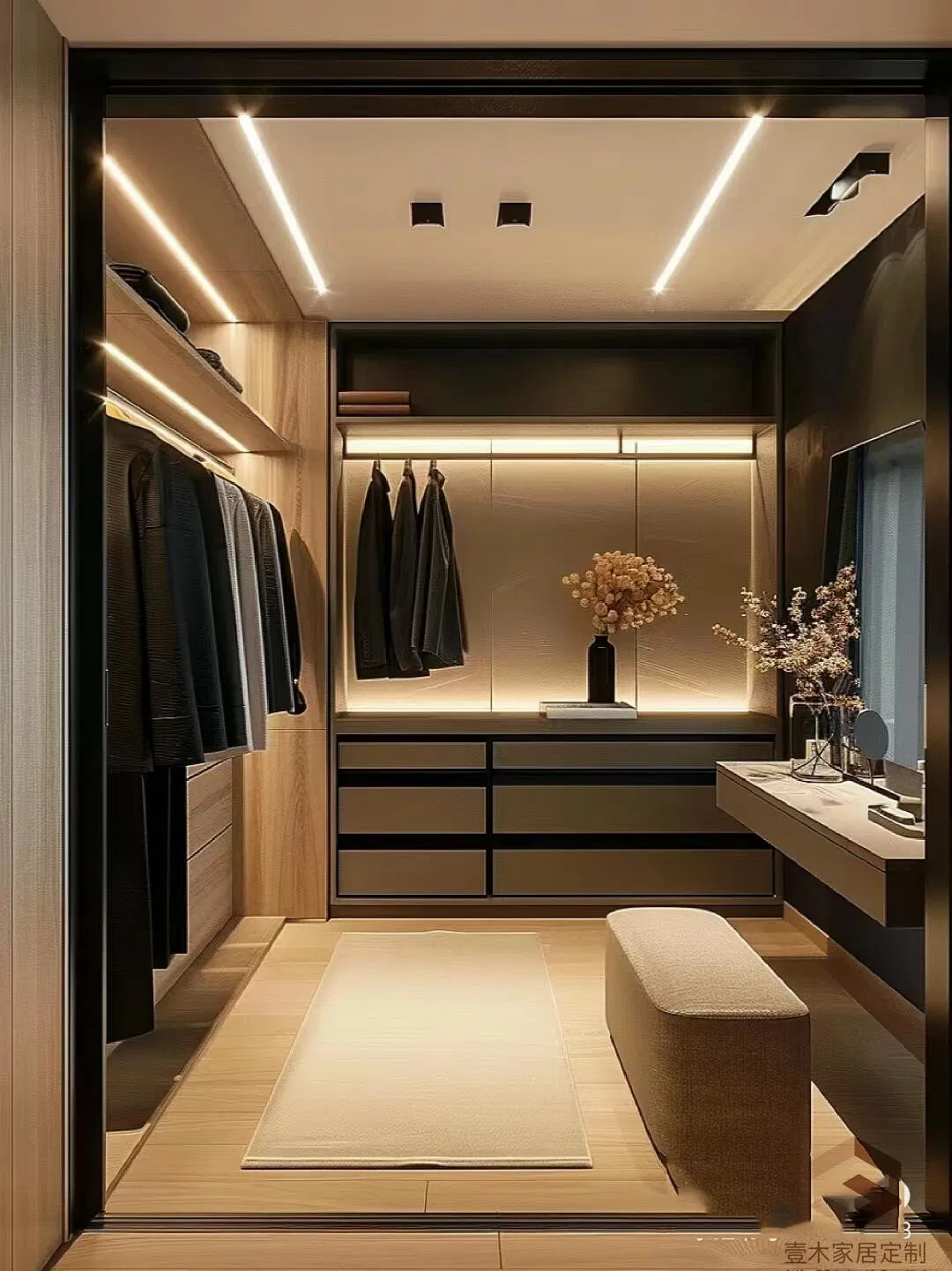 Yimu Customized Modern High Gloss Finish Large Storage Bedroom Wardrobe Cabinets