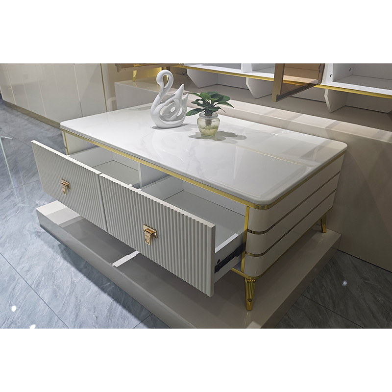 Foshan Wholesale Wooden MDF TV Cabinet Furniture Home Modern Luxury Wood Living Room TV Stand