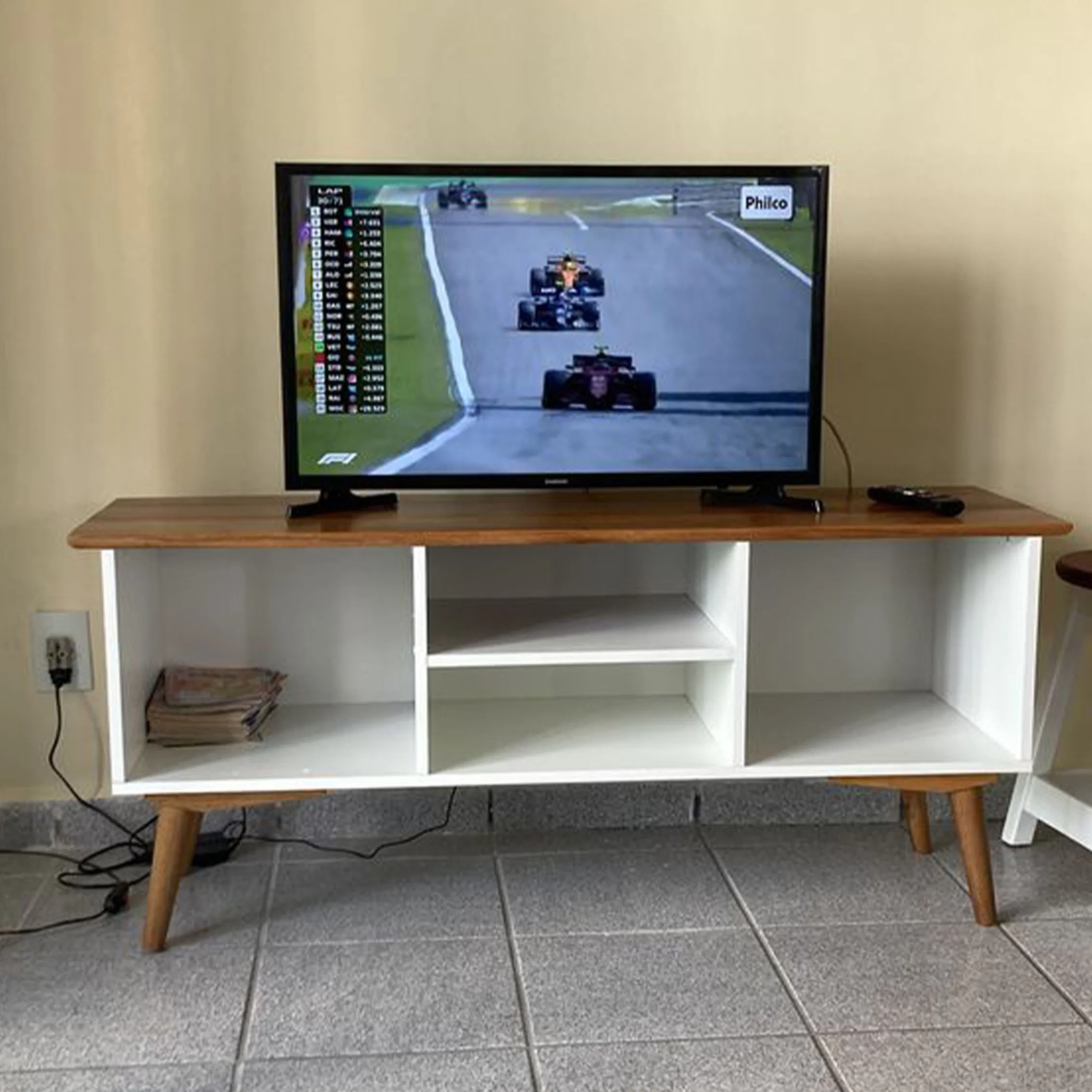 TV Stand for Tvs up to 75 Inches Entertainment Center with Storage Shelves TV Console Table Easy to Assemble for Living Room Bedroom