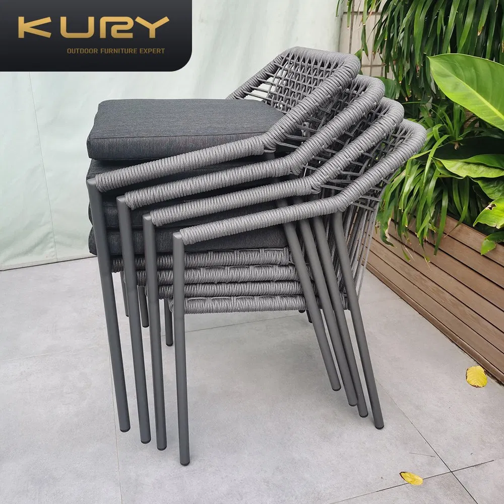 Patio Furniture Garden Extension Dining Table Set Aluminum Hotel Restaurant Outdoor Table and Chair Set