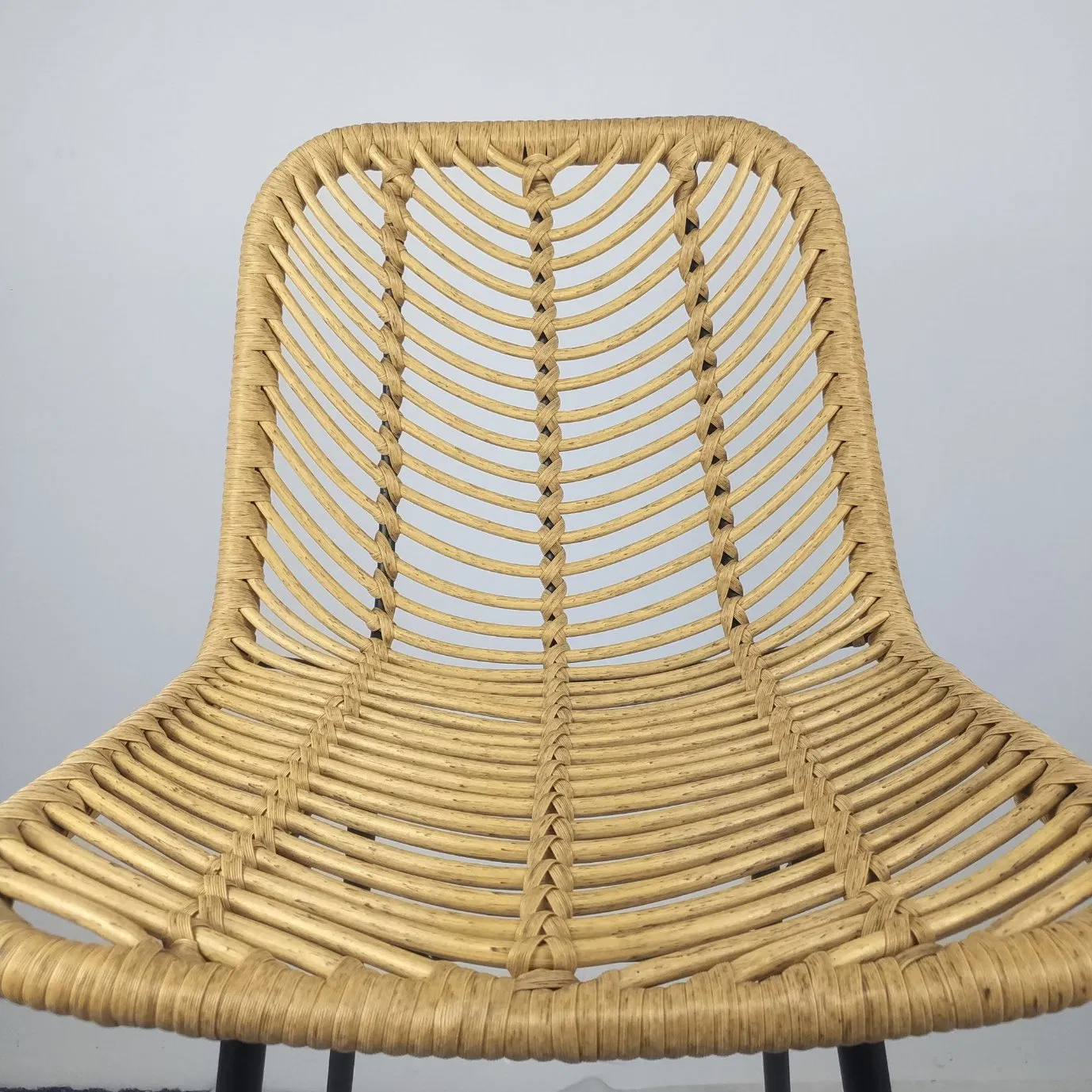 Black Friday Promotion Rooftop Waterproof Outdoor Metal Rattan Bar Stool