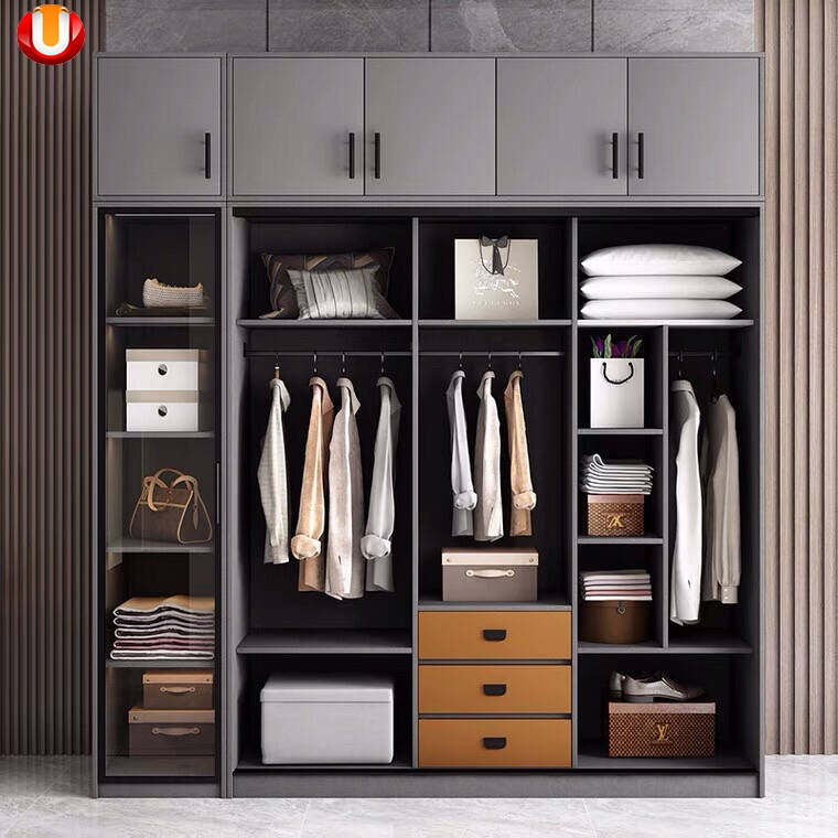 Cheap Price Wood Bedroom Furniture Closet Swing Almirah Locker Wardrobe