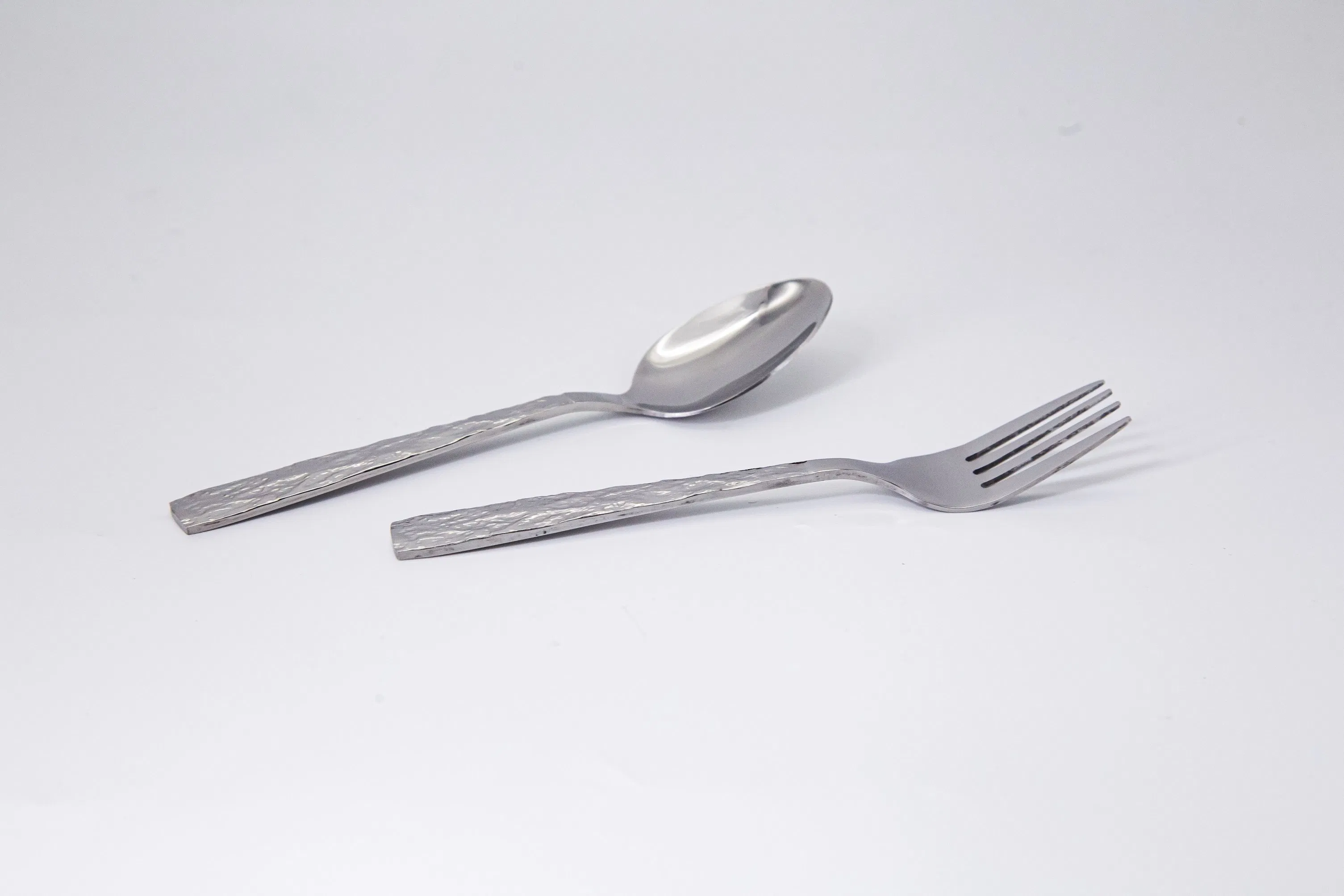 Artisanal Hammered Silver - Accent 25 PCS/Set Stainless Steel Cutlery Set