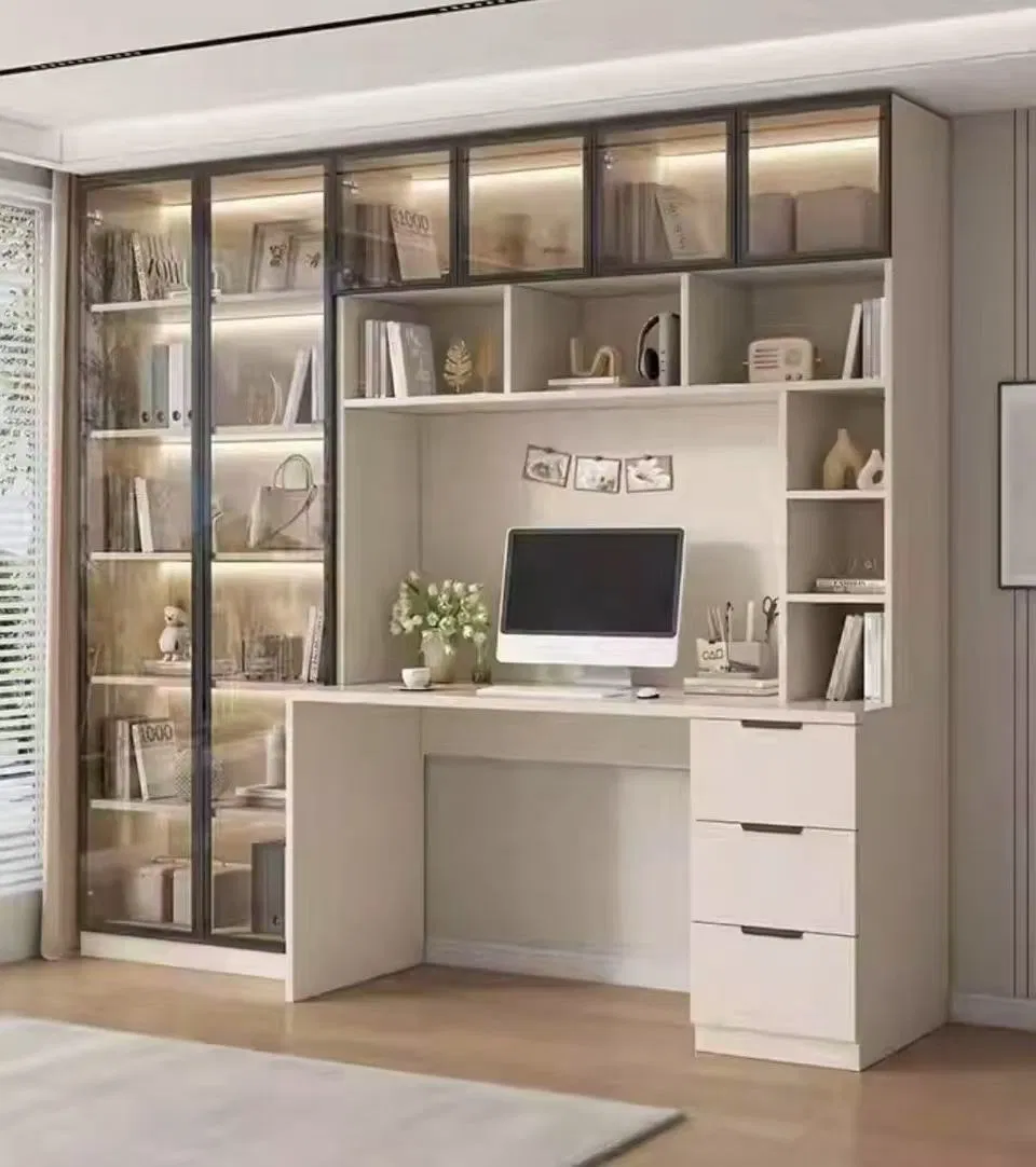 Contemporary Office Bookcase Featuring Elegant Design and Durability