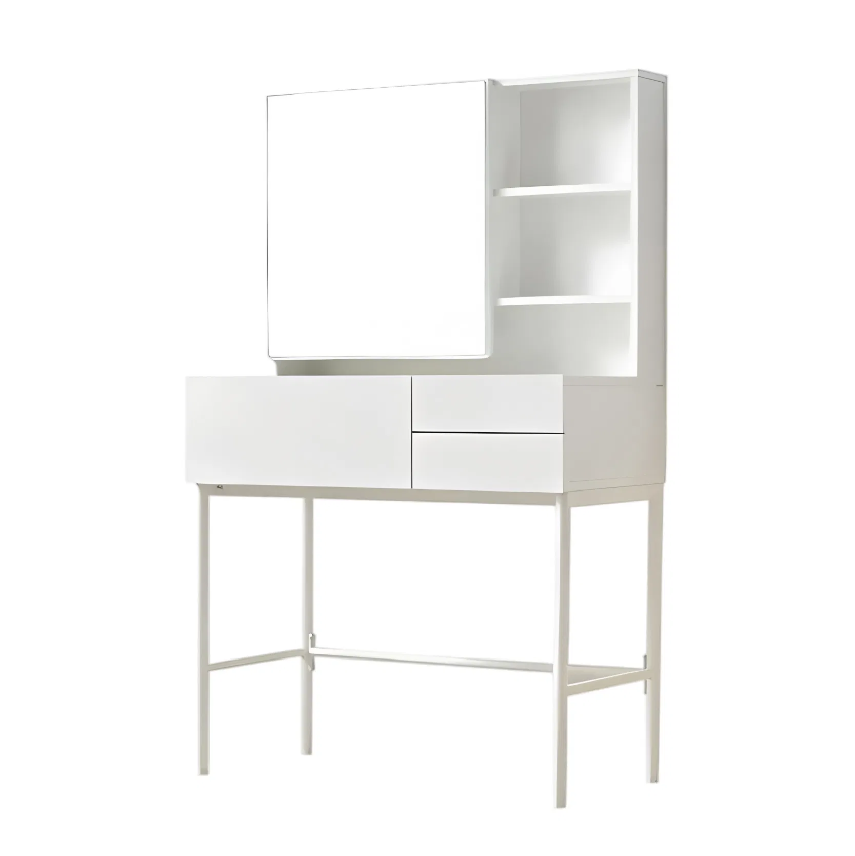 Nordic Style Storage Wooden Makeup Dressing Table Mirror Luxury Mirror Dressing Table