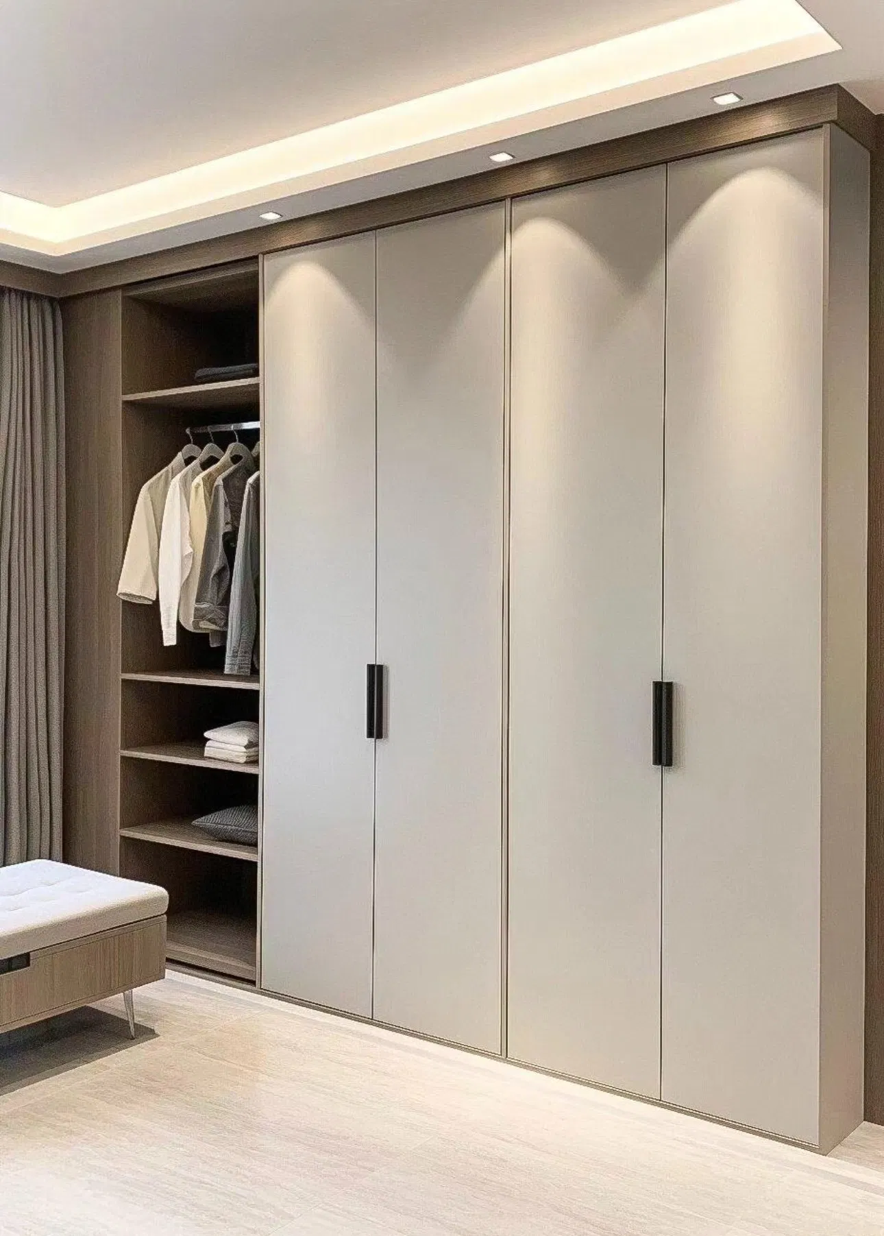 Top-Rated Custom High-End Kitchen Cabinet Saving Furniture Meubles De Maison Large Capacity Storage Wardrobe Eco-Friendly Home Furniture