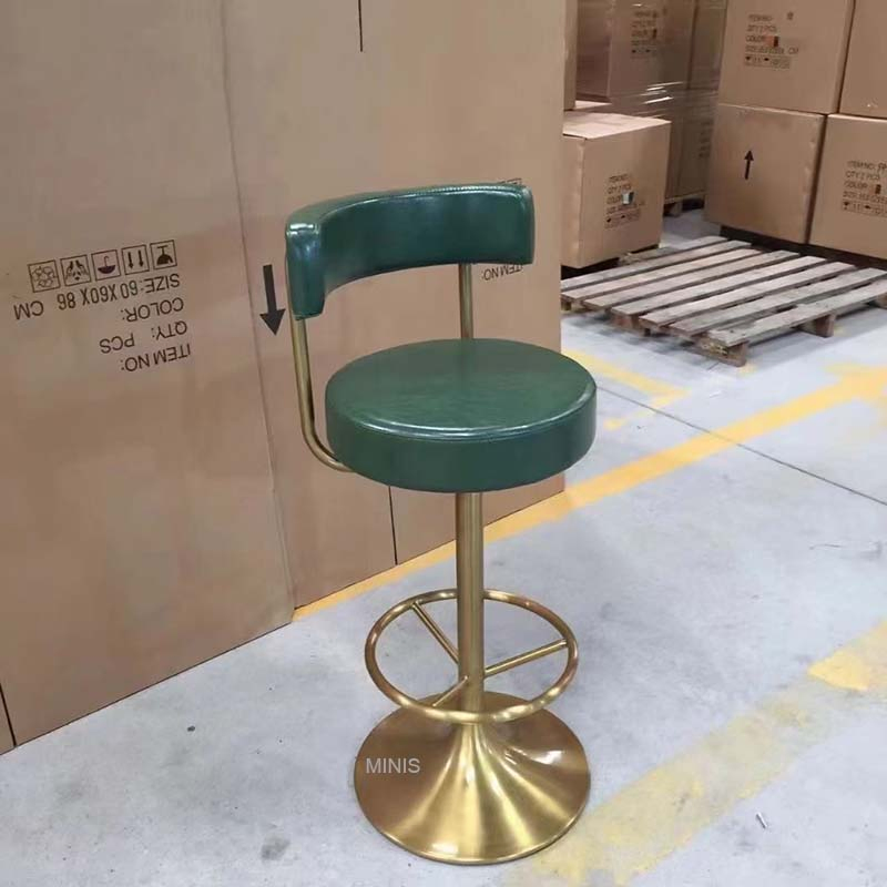 Modern Restaurant/Home/Pub Rotary Stainless Steel Chair Legs Leather Bar Stool