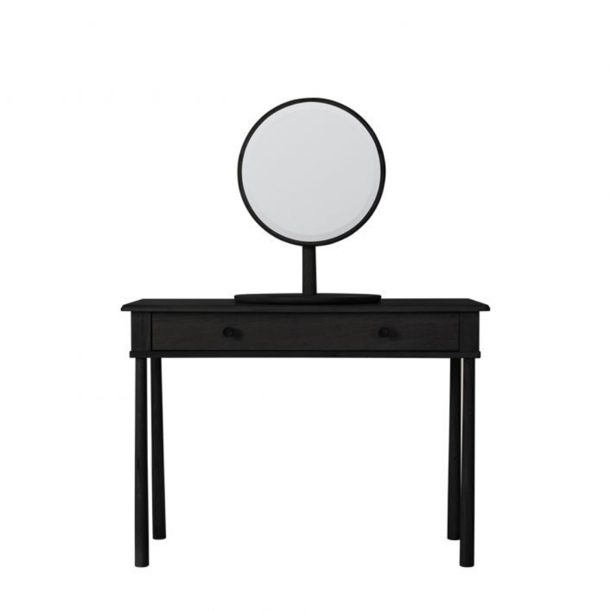 Wholesale Natural &amp; Black Painted Wooden Dressing Table with 1 Large Drawer