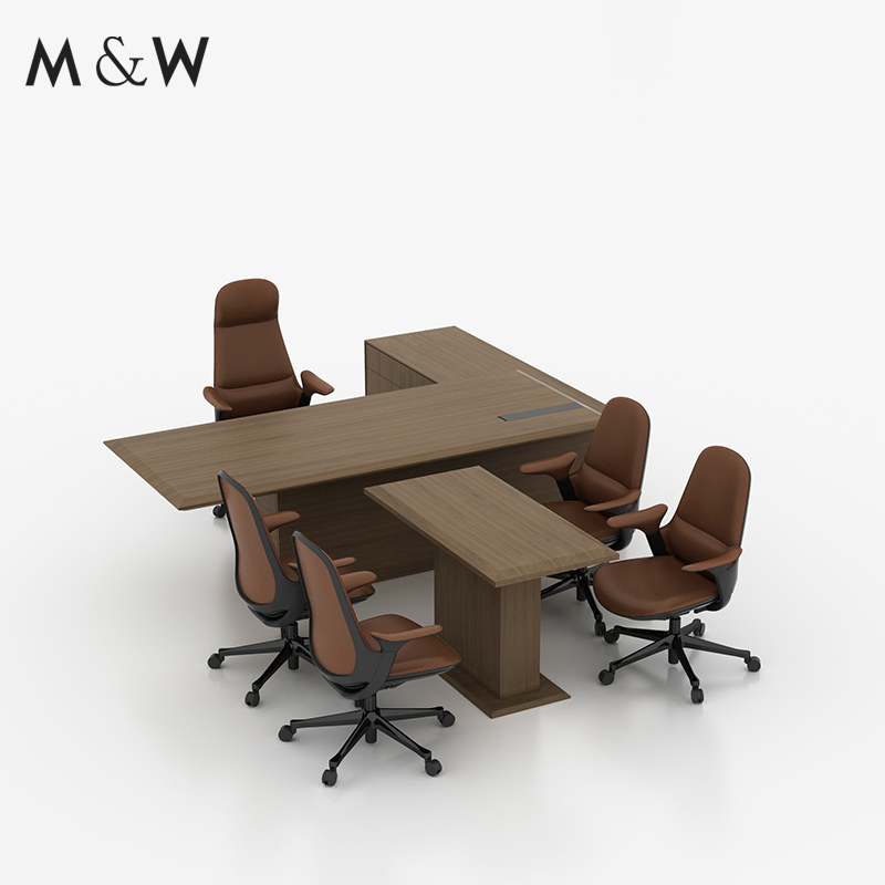 M&W Luxury Modern Melamine Executive Desk Office Table Design Veneer Furniture Luxury Executive Office Desks