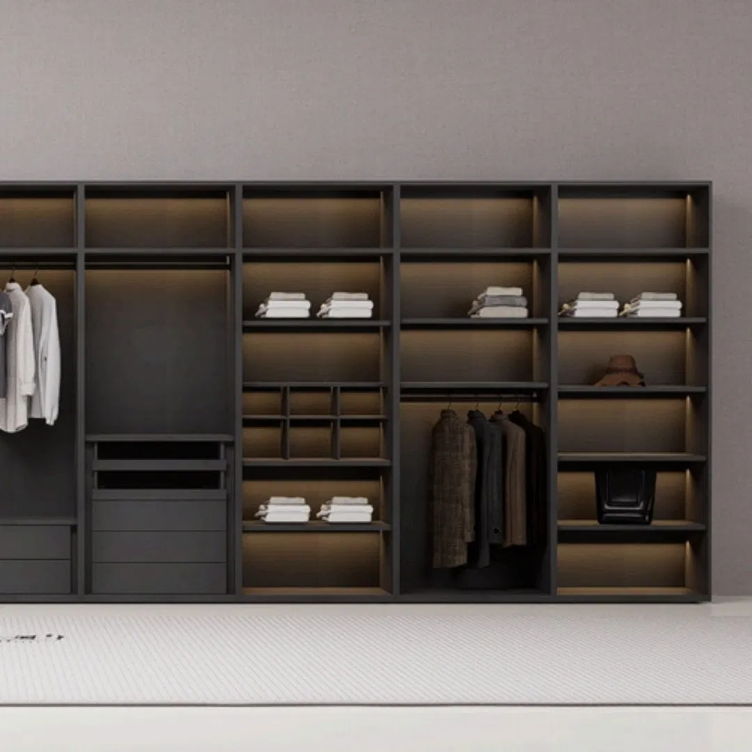 Factory Price Home Bedroom Modern Furniture Closet Wooden Custom Closet Storage Wardrobe for Clothes