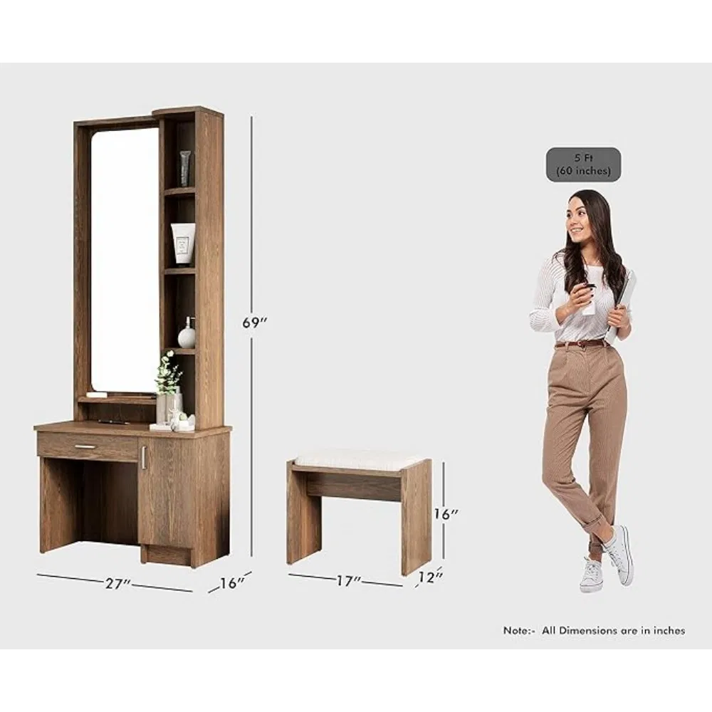 Wooden Dressing Table View 1