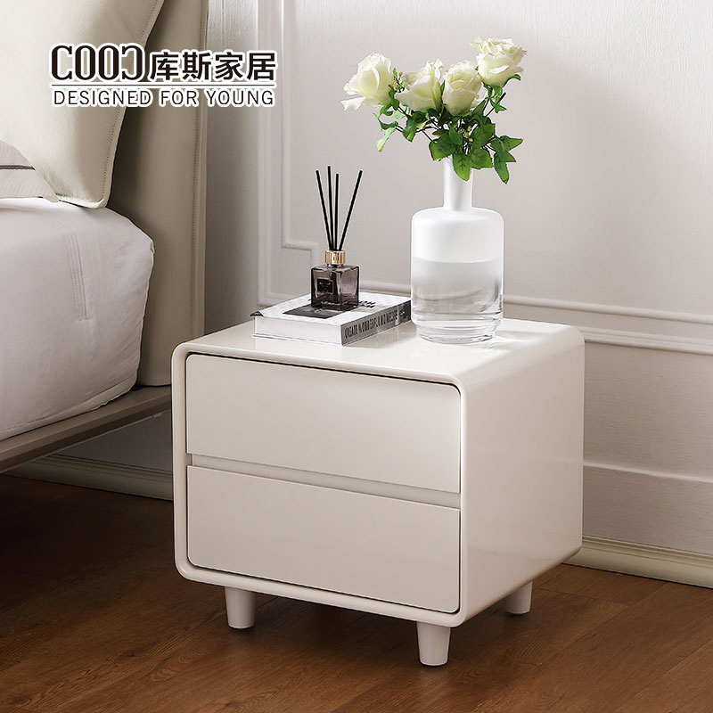 Bulk Discount White MDF Modern Intelligent Bedside Table Night Stand Smart LED Nightstand