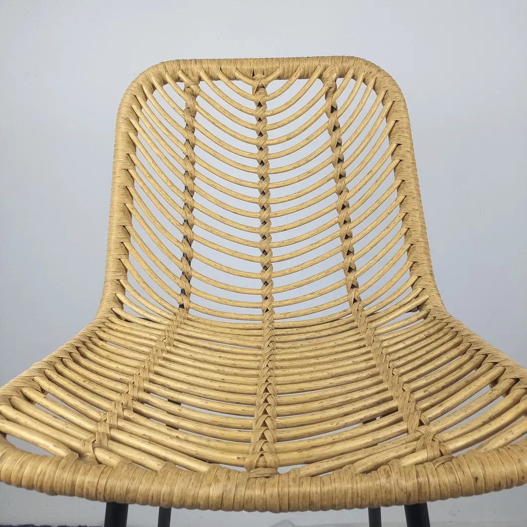 Outdoor Metal Rattan Bar Stool Detail 1