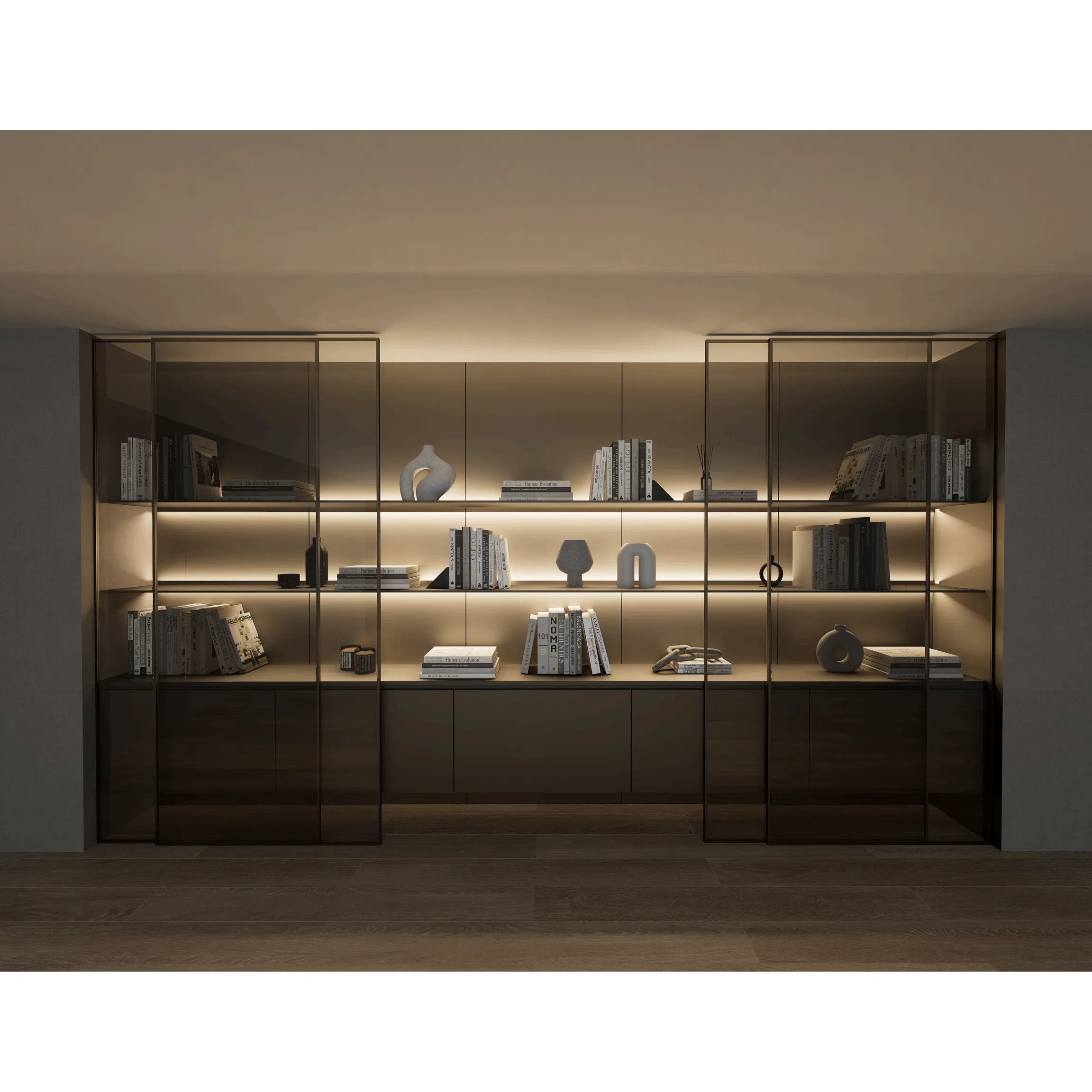 Functional and Stylish Solid Wood Bookcase for Modern Offices