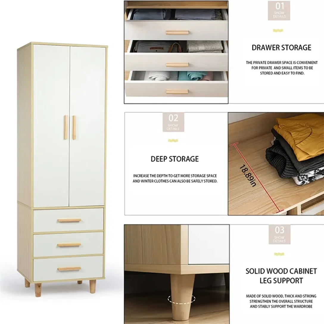 Modern Home Clothing Cabinet MDF Bedroom Furniture Wardrobe
