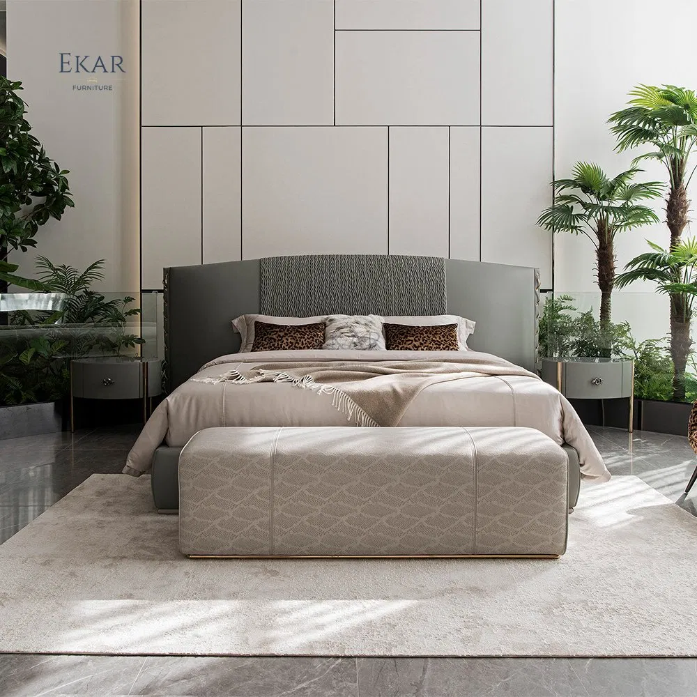 Modern Design Small Nightstand with Metal Frame - Bedroom Bedside