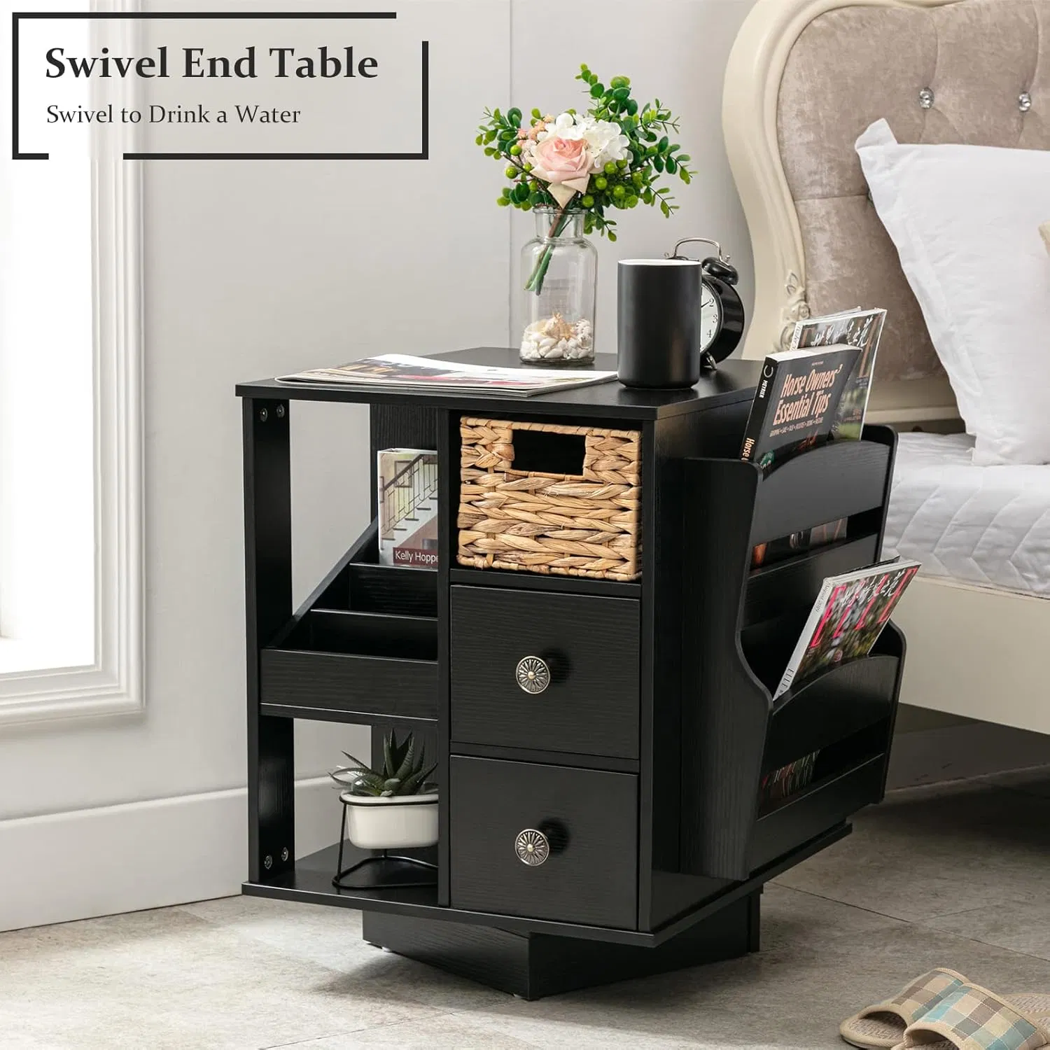 Elegant Wooden Bookcase for Living Room and Office Storage Solutions