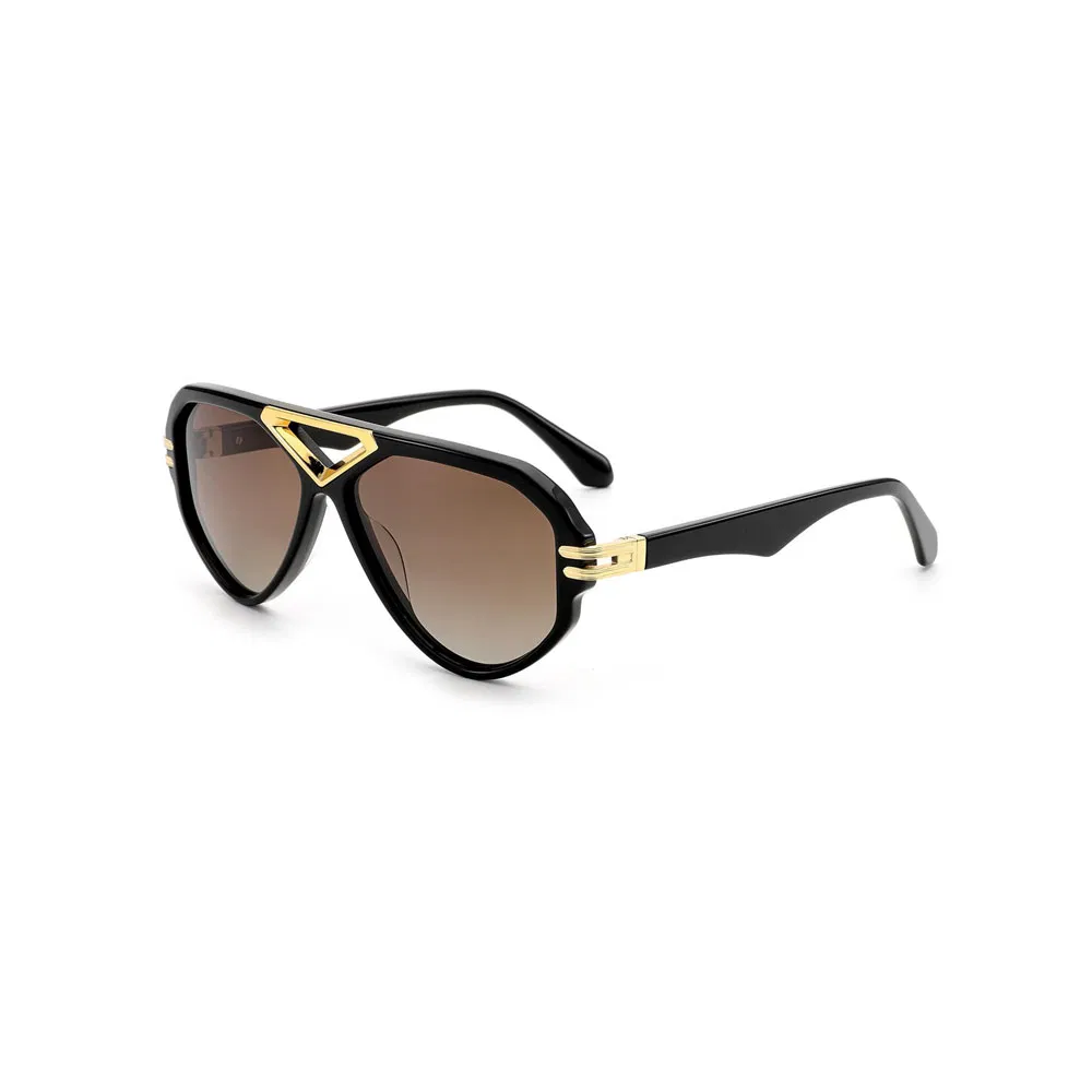 Gd Luxury Fashion Sunglasses Gafas Factory Supply Women Acetate Sunglasses Men Sunglasses Sun Glasses Gold Metal Accents Acetate Polarized Sunglasses