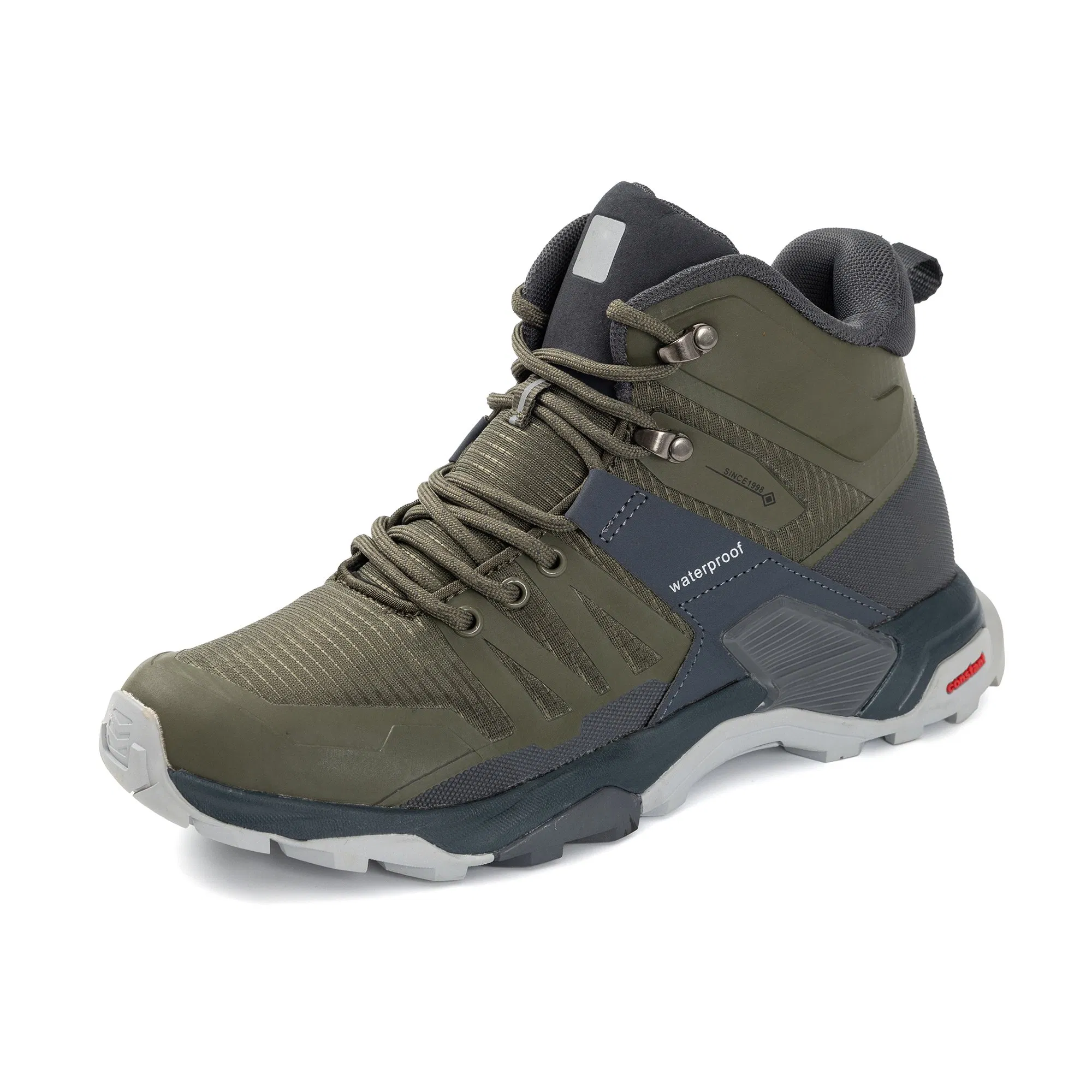 All-Terrain MID-High Boots Waterproof Multi-Color Accent Stitching Outdoor Shoes