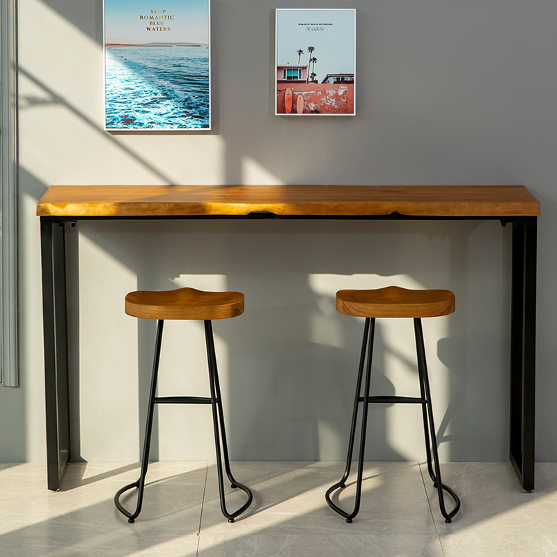 Stylish Contemporary Bar Stool with Wood and Metal Design