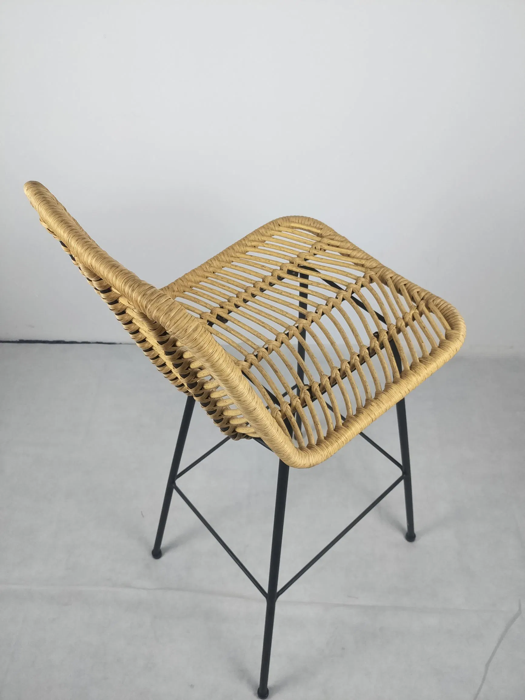 Black Friday Promotion Rooftop Waterproof Outdoor Metal Rattan Bar Stool