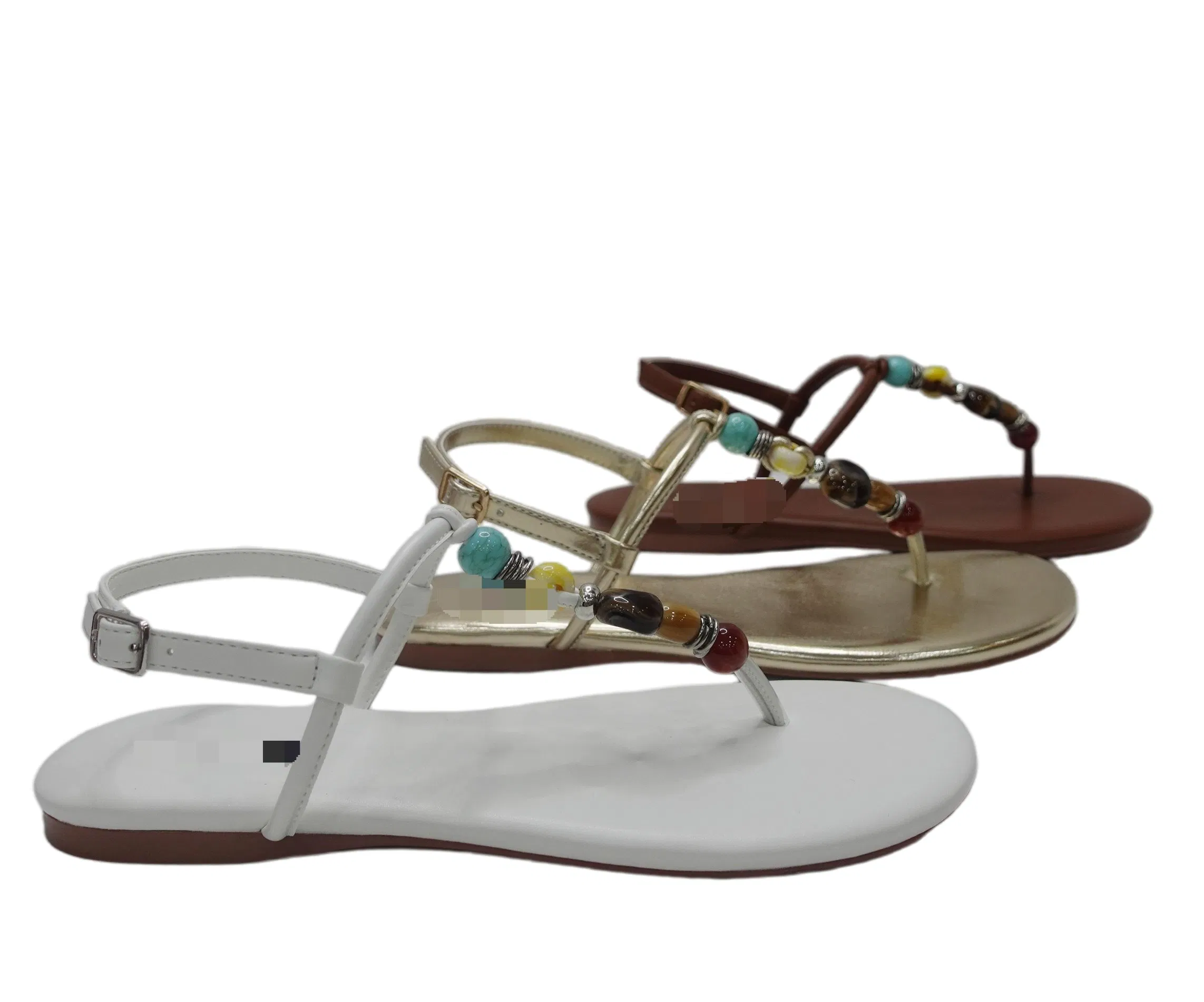Women's/Ladies' Flip-Flops Sandals with Beads Accents and Slingback