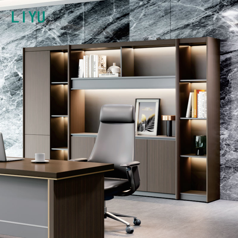 Yolanda Modern Executive Corner Desk President Office Wood Computer Table Convertible Design Featuring Melamine Panel Style