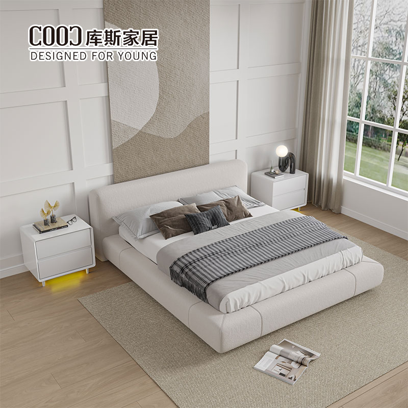 Bulk Discount White MDF Modern Intelligent Bedside Table Night Stand Smart LED Nightstand