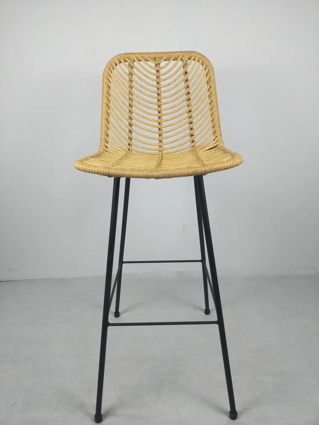 Outdoor Metal Rattan Bar Stool View 1